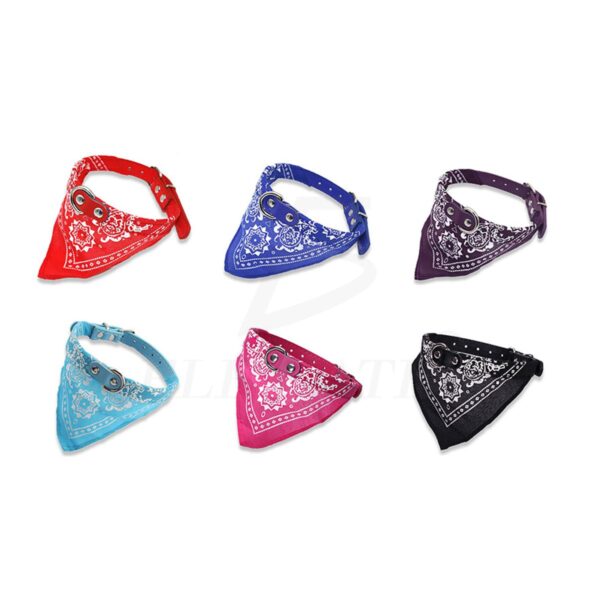 Collar Para Mascota Con Banda De Paliacate Talla L