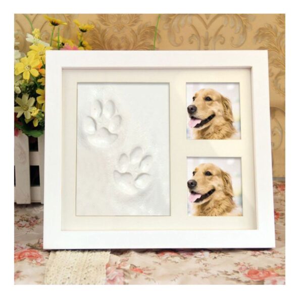 Porta Retrato Para Bebes O Mascotas Con Impresión De Manual De Huella