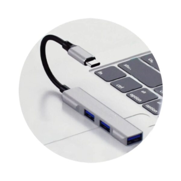 Adaptador USB Tipo C Hub USB 3.0 3 Puertos Para Celular Android Laptop Windows