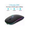 Mouse RGB Inalámbrico Recargable Diseño Slim
