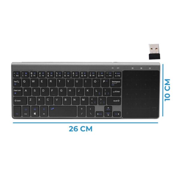 Teclado Portátil Inalámbrico 2.4G con Touchpad y Teclado Numérico