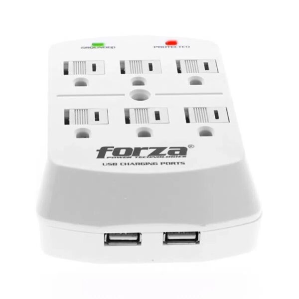 Forza Power Supresor De Picos 6 Contacto 2 USB 1875W