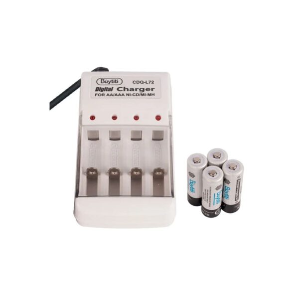Cargador De Baterias AA Y AAA Con 4 Pilas AA Recargables