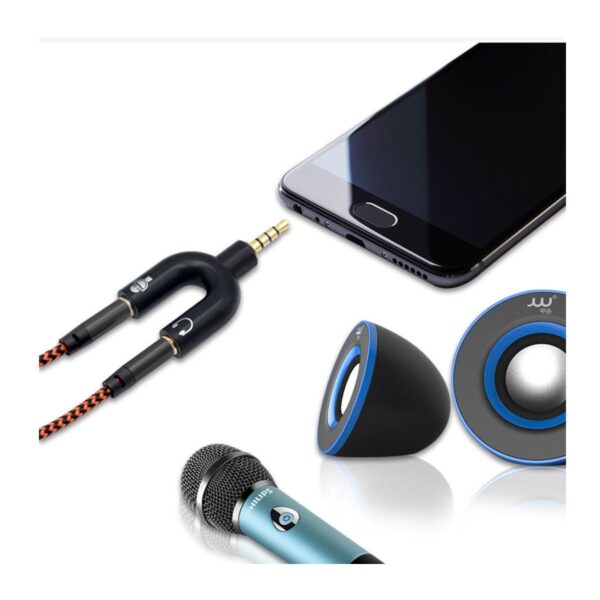 Divisor De Audio Estereo 3.5mm Compatible con PC Laptop o Celular