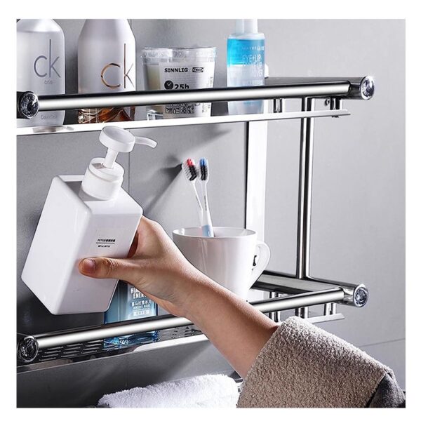Organizador De Pared Para Baño Acero Inoxidable