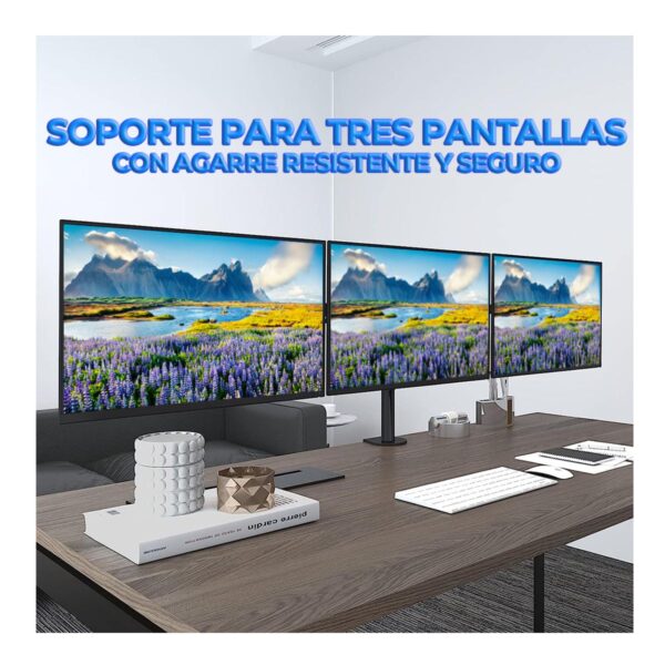 Soporte Articulado Para 3 Monitores de 14 a 27 Pulgadas