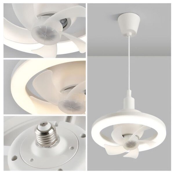 Ventilador De Techo Con Luz LED Con Tres Temperaturas De Color Control IR