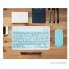 Kit Mini Teclado Y Mouse Inalambrico Bluetooth Para PC iPhone Android
