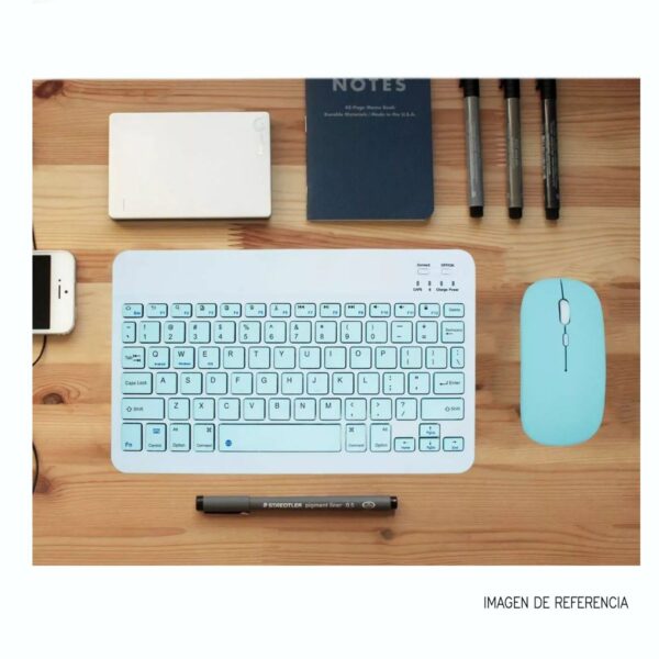 Kit Mini Teclado Y Mouse Inalambrico Bluetooth Para PC iPhone Android