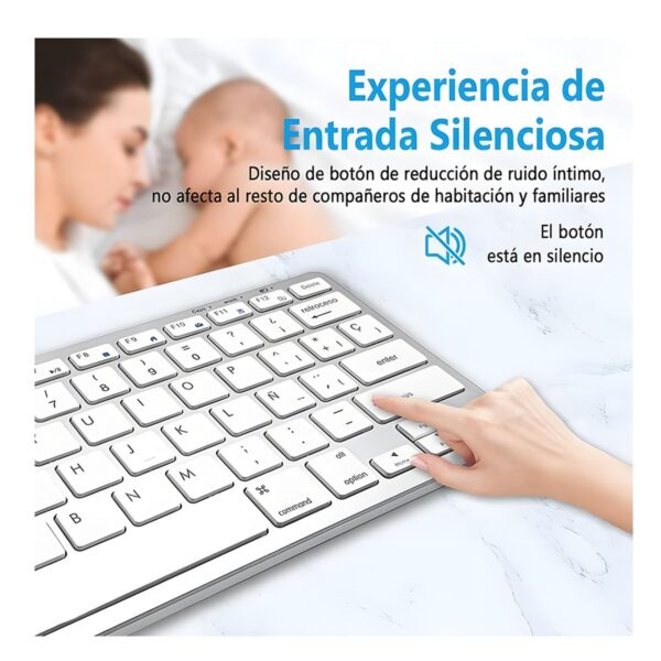 Teclado Inalambrico Bluetooth Super Slim En Español Para Smartphone Tablet PC Laptop