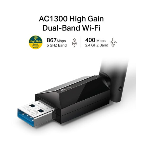 TP-LINK Antena WIFI Adaptador de Red USB ARCHER T3U PLUS  WLAN  867Mbit/s