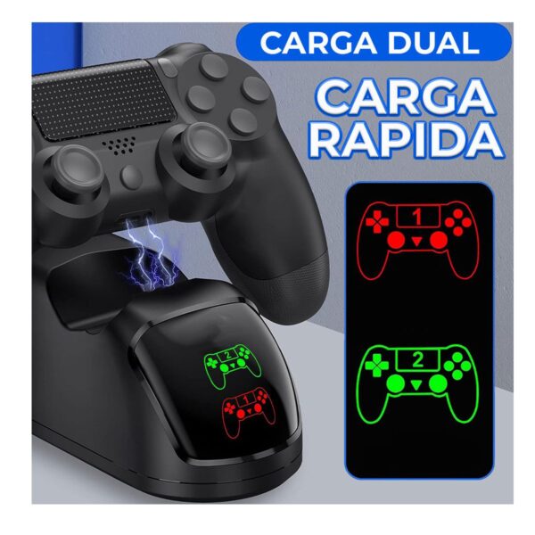 Estacion De Carga Para 2 Controles Inalambricos PS4