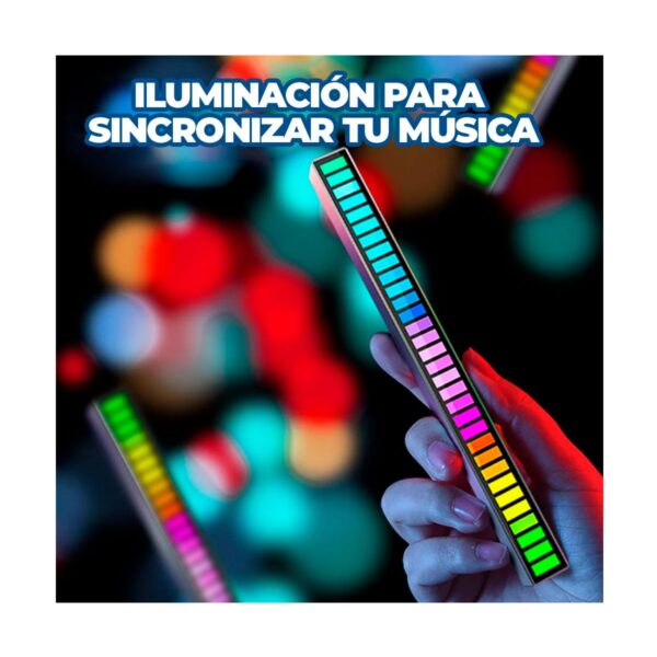 Barra De Luz RGB Audio Rítmica Recargable