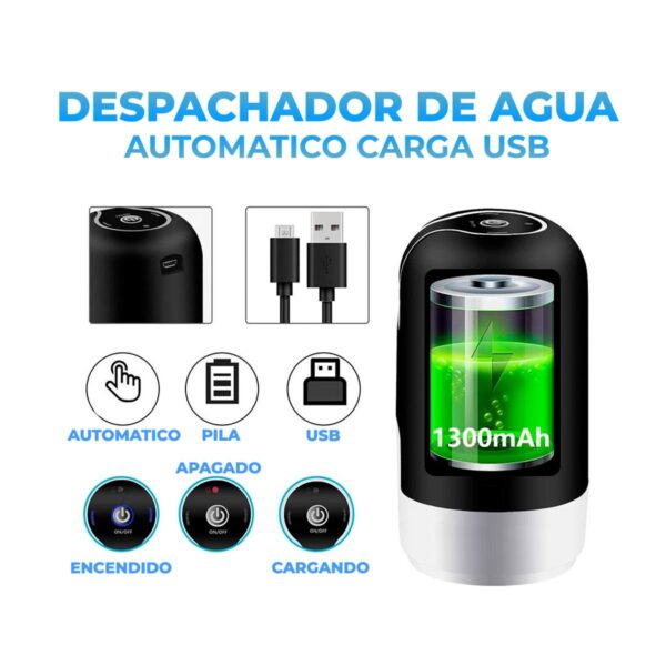 Dispensador Bomba de De Agua Recargable Para Garrafon