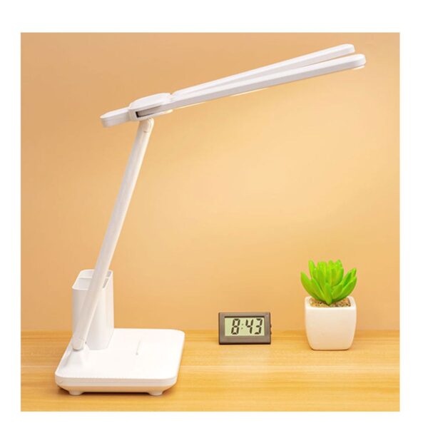 Lampara De Escritorio Luz Led Doble Cabezal