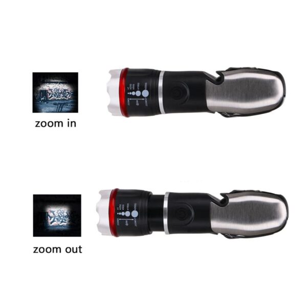 Lampara Tactica LED 3 Modo De Luz Multiherramientas