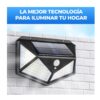 Lampara Luz LED Solar Exterior 4000K Con Sensor de Movimiento