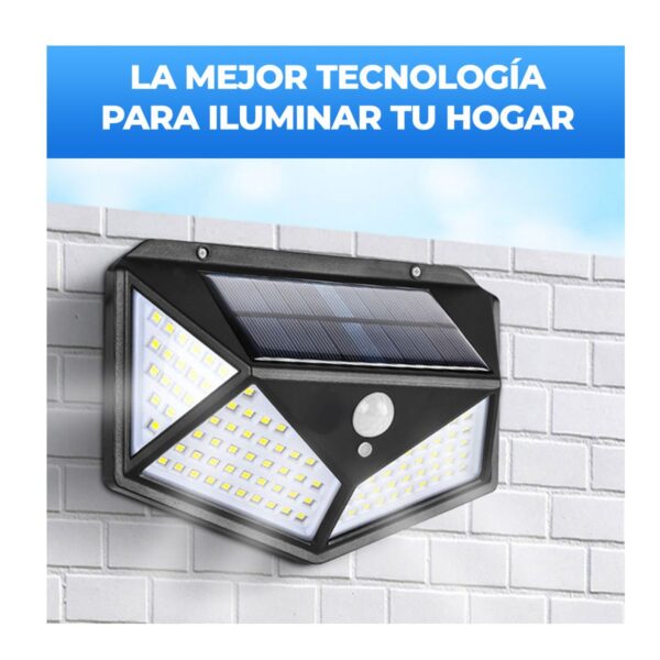 Lampara Luz LED Solar Exterior 4000K Con Sensor de Movimiento