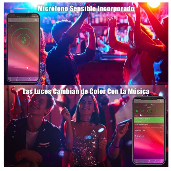 Tira De 30 Metros De Luces LED RGB Control por APP o IR