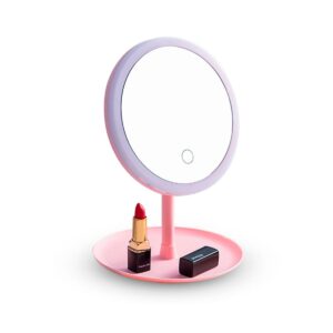 Espejo De Maquillaje Con Luz LED 3 Tonos Recargable