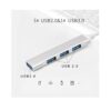 Adaptador USB Tipo C Hub USB 3.0 3 Puertos Para Celular Android Laptop Windows