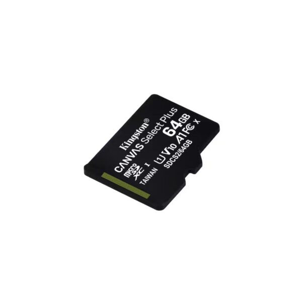 Tarjeta de Memoria Kingston Canvas Select Plus 64GB MicroSDXC UHS-I Clase 10 con Adaptador
