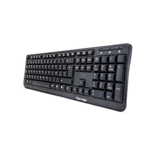 Teclado Vorago Multimedia Alámbrico USB Negro