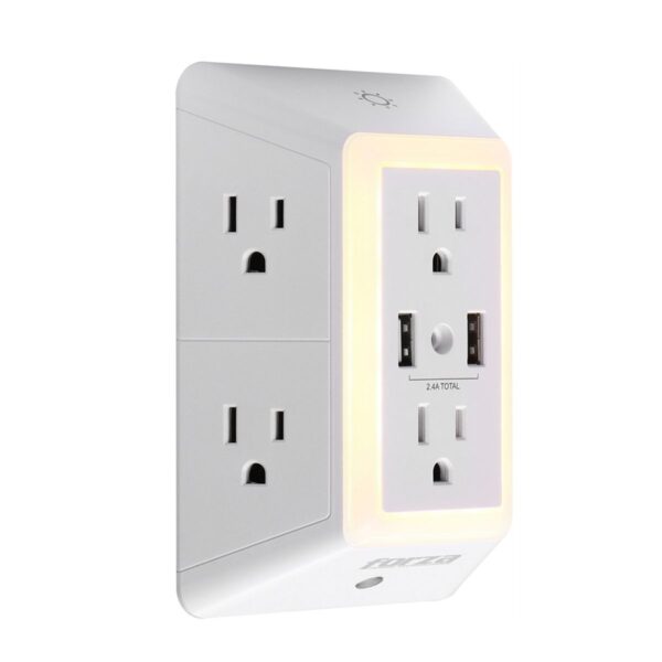 Forza Power Tomacorriente Con Supresor De Picos 6 Contactos 2 USB 490j 1875W