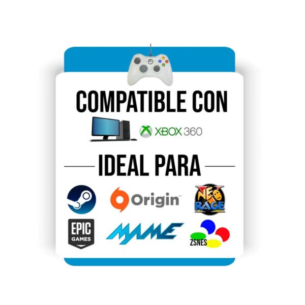 Control Alambrico Compatible Para Xbox 360