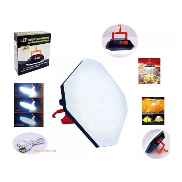 Lampara De Campamento Recargable Ultra Brillante 3 Modos de Luz