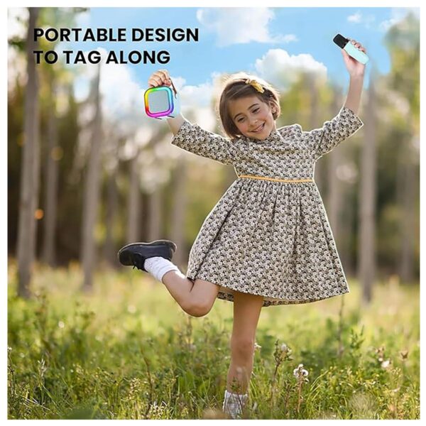 Mini Bocina Bluetooth 10W Karaoke Con 1 Micrófono Inalámbrico