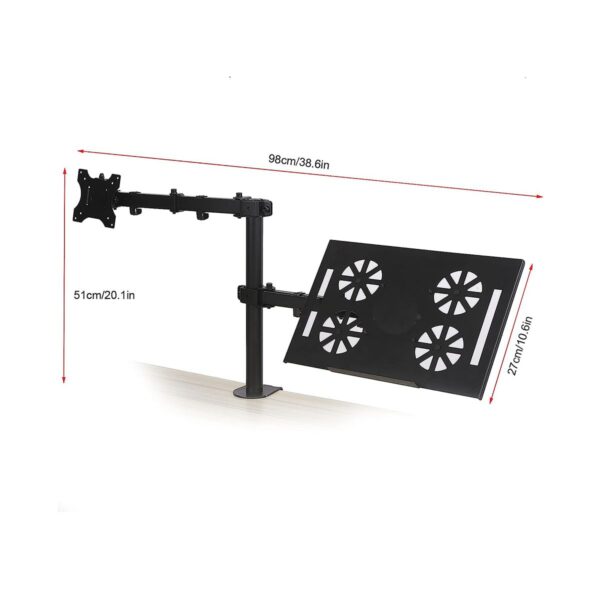 Soporte Articulado De Escritorio Para Laptop Y Monitor De Hasta 32"