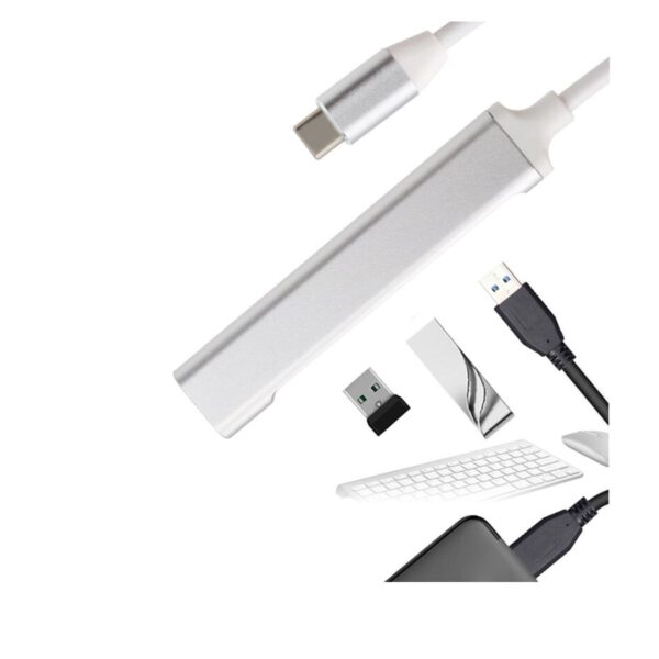 Adaptador USB Tipo C Hub USB 3.0 3 Puertos Para Celular Android Laptop Windows