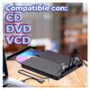 Lector Y Quemador CD VCD DVD 7 en 1 Posee 4 Puertos USB 1 SD 1 Micro SD