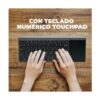 Teclado Portátil Inalámbrico 2.4G con Touchpad y Teclado Numérico
