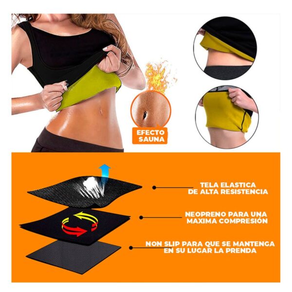 Chaleco Faja Reductora De Neopreno Para Quemar Calorías