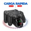 Estacion De Carga Para 2 Controles Inalambricos PS4