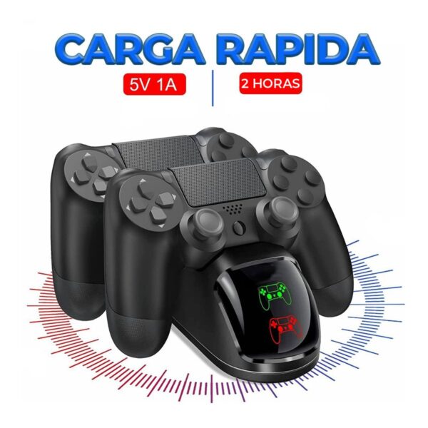 Estacion De Carga Para 2 Controles Inalambricos PS4