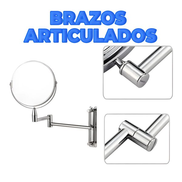 Espejo De Tocador Doble Cara Montaje En Pared