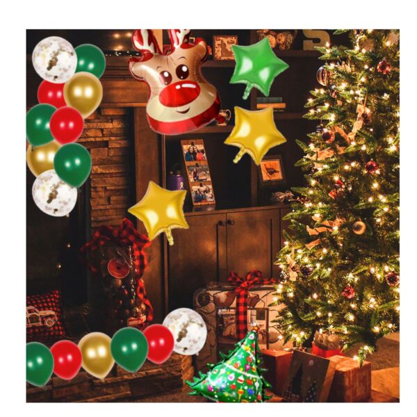 Kit Completo De Decoración Con Globos Para Navidad