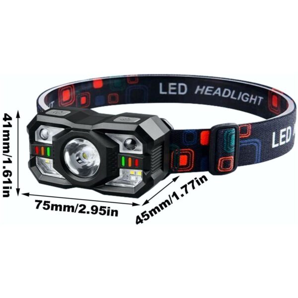 Lampara Tipo Minero Led Con Sensor De Mano Ajustable 45° Recargable