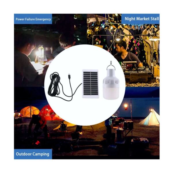 Lámpara Led De Emergencia Recargable USB O Panel Solar