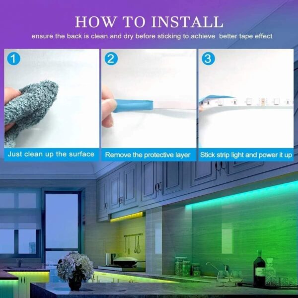 Tira De Luces LED RGB Con Control Remoto De 5 Metros Interior o Exterior