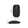 Mouse RGB Inalámbrico Recargable Diseño Slim