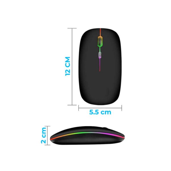 Mouse RGB Inalámbrico Recargable Diseño Slim