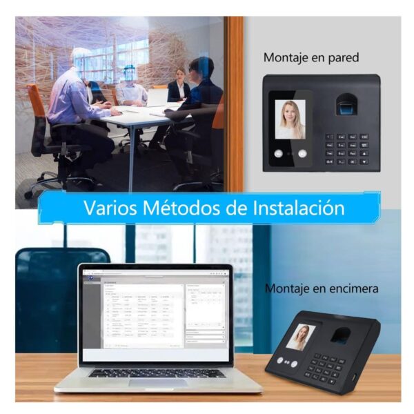 Reloj Checador Con Reconocimiento Facial Y Huella Digital
