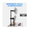 Soporte De Mesa o Escritorio Para 4 Monitores De 13 a 27 Pulgadas