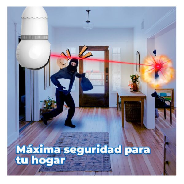 Cámara De Seguridad Tipo Foco De 2 Mp Y 2.4 Ghz 360° Inalámbrica Con Visión Nocturna