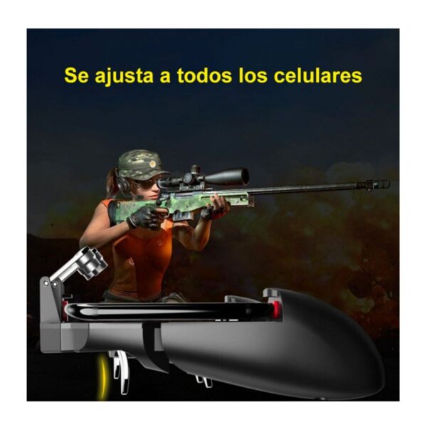Control Gamepad Mecánico Para Celular 4 Gatillos