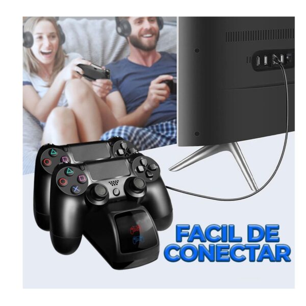 Estacion De Carga Para 2 Controles Inalambricos PS4